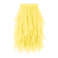 thumbnail image 3 of VBTAPA Tulle Skirts for Women Tutu A-Line Midi Skirt Mesh Layered Party Skirts Yellow XL, 3 of 3
