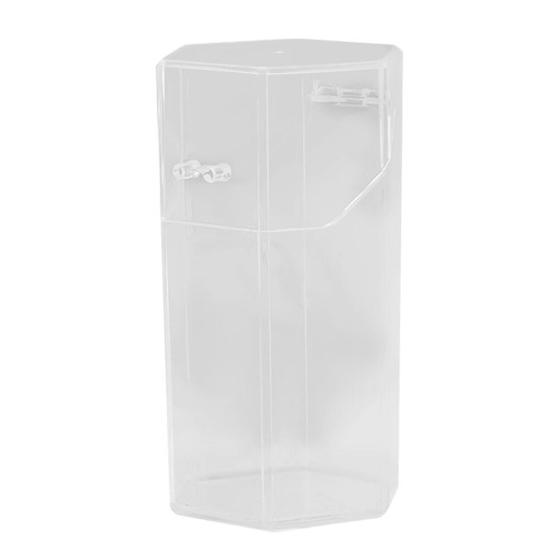 EeaseMX Porta brochas de maquillaje de plástico hexagonal transparente, organizador de brochas cosméticas, soporte para bolígrafos, contenedor de almacenamiento de maquillaje