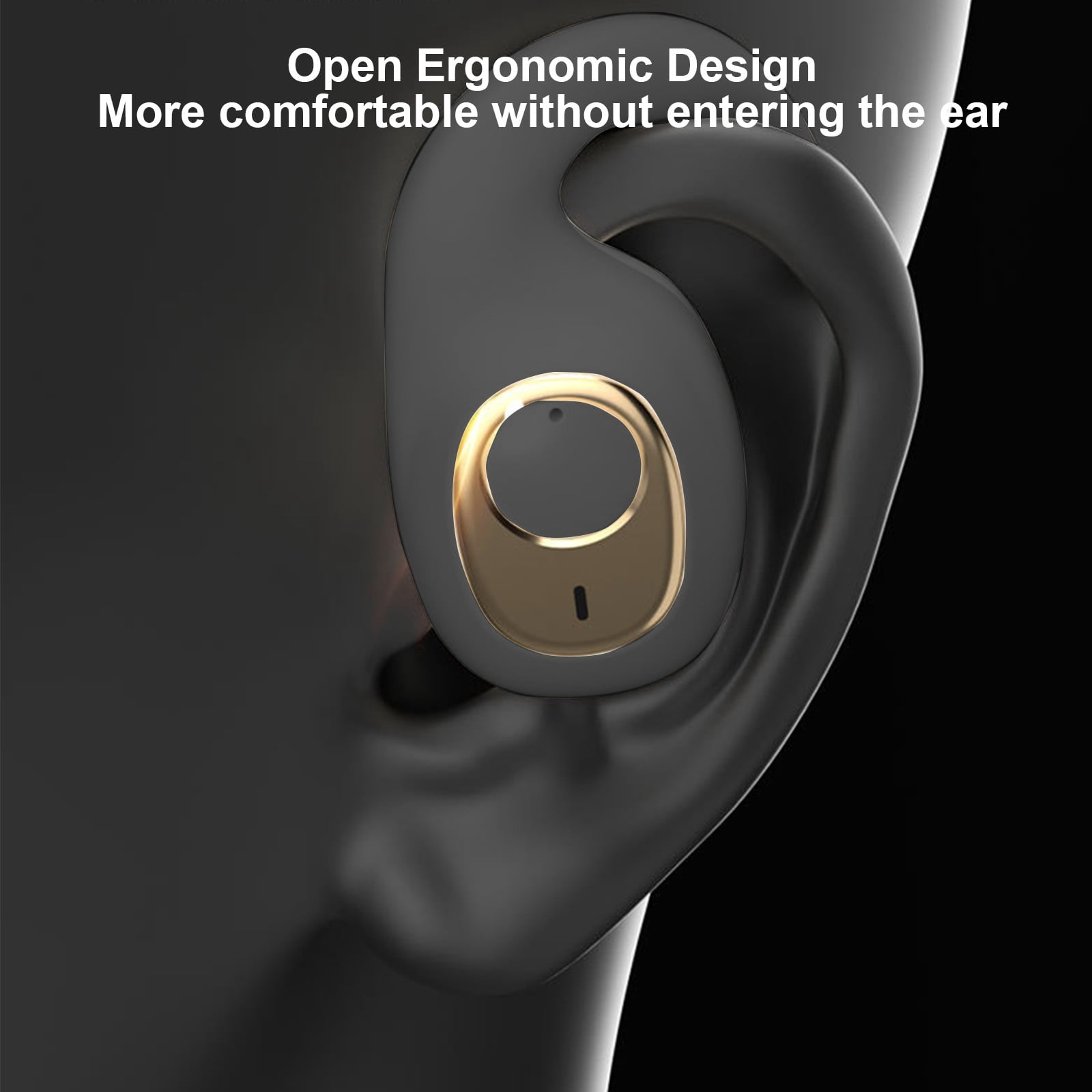 Uandlove Bluetooth Headset PS5,Wireless Non In Ear Stereo Sports Bluetooth Earphones Black