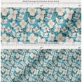 thumbnail image 2 of Soimoi Blue Cotton Voile Fabric Leaves & Floral Print Fabric by The Yard 42 Inch Wide, 2 of 7