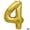 Gold 4, variant on BalsaCircle 16" Mylar Foil Plain Balloon Gold Number 4 Wedding Party Decor