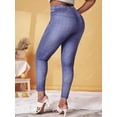 thumbnail image 4 of MÁS TAMAÑO MÁS ALTO SUPERIOR MEJOR DÉNIMO 3D PRINT JEGGS Rosegal Leggings de talla grande, 4 of 5