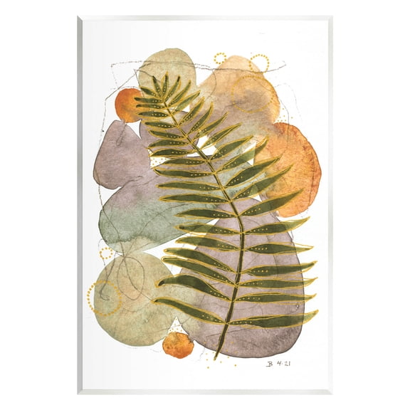 Layered Fern Leaf Nature Abstract Graphic Art Unframed Art Print Wall Art