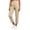 Beige, variant on TAGOLD Women Sweat Shorts for Womens Solid Color Yoga Long Pants Functional Side Pockets Stretch Light Summer Daily Workout Bottoms
