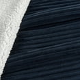thumbnail image 4 of Ribbed Plush Sherpa Reversible Throw Blanket (King, Navy), 4 of 6