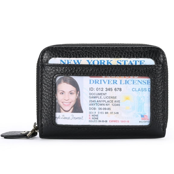 ZUTOYBOLIN Rfid Credit Card Holder,Genuine Leather Businese Card Case,Rfid Blocking Wallet for Women & Men Black