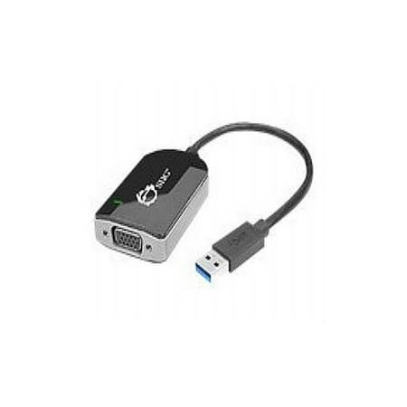 SIIG USB 3.0 to VGA Multi Monitor Video Adapter - External video adapter - SuperSpeed USB 3.0 - D-Sub - black