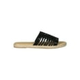 thumbnail image 2 of Women Leatherette Open Toe Caged Espadrille Slide Sandal 18475, 2 of 6