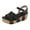 B Black, variant on Women's Open Toe Buckle Ankle Strap Platform Wedge Sandals Women Summer Beach Shoes