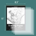 thumbnail image 3 of Papel de calco Crehatos 21,6 x 27,9 cm, 100 hojas, 60 g/m², vitela, 3 of 7