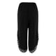 thumbnail image 4 of Pantalones casuales de algodón y lino de color liso y cintura alta para mujer, 4 of 5