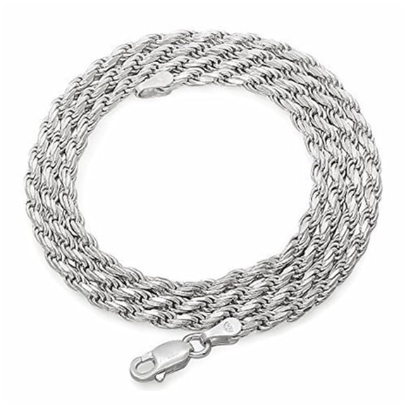 STAOEDU Necklace Stainless Steel Necklace Chains for Men Women Jewelry Gift for Men Sterling Silver Cut Rope Chain Necklace (0.3*45cm)