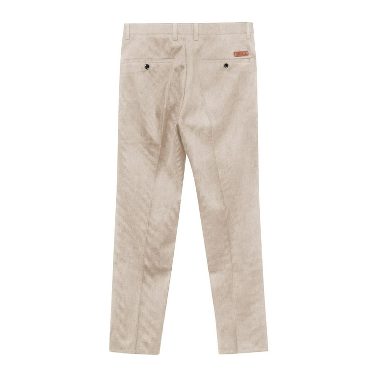 Mens Pants Under $10 Men's Corduroy Pants Straight Fit Flat-Front