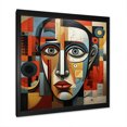thumbnail image 2 of Designart "Cubism Portrait Inspired by Pablo Picasso I" Fashion Framed Wall Art Decor - Glam Blue Man Abstract Entryway Framed Wall Art Print, 2 of 6