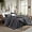 Dark Grey, variant on Black Duvet Cover Set Full Size 100% Egyptian Cotton 3Pcs Home Bedding Set- 1 Duvet Cover with 2 Pillowcases, 400 Thread Count Super Soft Comforter Cover with Corner Ties(80x90 Inches, Black)