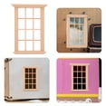 thumbnail image 3 of Practical 4 Pieces Sturdy Dollhouses Window 1 12 Scale Miniature Child Model Home Accessories for Decoration, 3 of 9