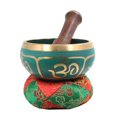 thumbnail image 1 of DharmaObjects Bol/coussin Chantant Tibétain Relaxant (Vert), 1 of 4