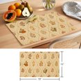 thumbnail image 6 of Fall Leaves Rustic Placemats Set of 2 Brown Vintage Farmhouse Pumpkin Place Mats Indoor Wipeable Table Mats Washable Cloth Dining Table Placemats for Kitchen Holiday Party Home Decor 13x19 Inch, 6 of 8