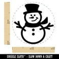 thumbnail image 2 of Smiling Snowman Winter Christmas Self-Inking Rubber Stamp Ink Stamper - Black Ink - Mini 1/2 Inch, 2 of 7