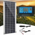 thumbnail image 1 of 300W 12V Solar Panel, Solar Panel Kit, Battery Charger Kit with 60A Solar Charge Regulator for Motorhome, Yacht, Outdoor, Garden, Cisea Lighting, 1 of 5