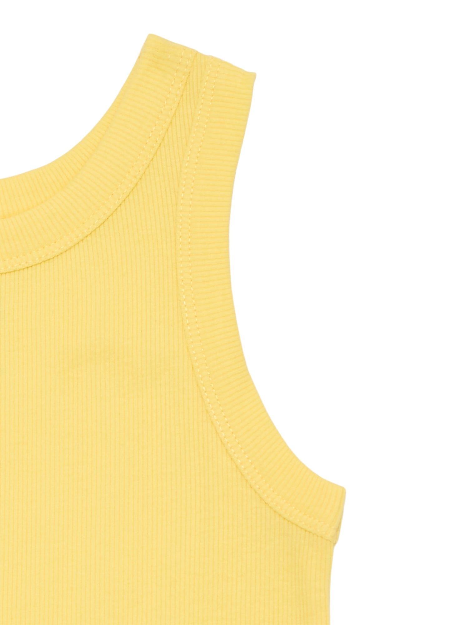 Wonder Nation Girls Kid Tough Ribbed Tank Top, Sizes 4-18 & Plus