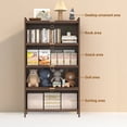 thumbnail image 5 of Jopath Metal Pantry Cabinet,57" Tall Kitchen Storage Cabinet with 4 Flip Doors Cabinet for Living Room,Dining Room,Office,Walnut02, 5 of 8