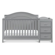 DaVinci Charlie 4-in-1 Convertible Crib and Changer Combo in Grey