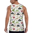 thumbnail image 3 of Fotbe Cute Dinosaurs Pattern Men's Quick Dry Workout Tank Top Gym Muscle Tee Fitness Bodybuilding Sleeveless T Shirt Breathable Workout Shirt-X-Large, 3 of 9