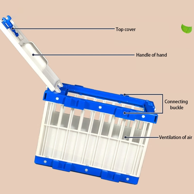 Quick Assembly Plastic Bird Cage Removable Panel for Pigeons Quail Squirrels Outdoor Exercise Transport