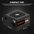 thumbnail image 4 of ARESGAME 750W Semi-Modular ATX Gaming Power Supply 80lus Bronze Certified PSU (AGV750), 4 of 7