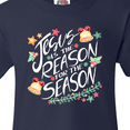 thumbnail image 4 of Inktastic Jesus is the Reason for the Season Christmas Bells and Stars Youth T-Shirt, 4 of 5