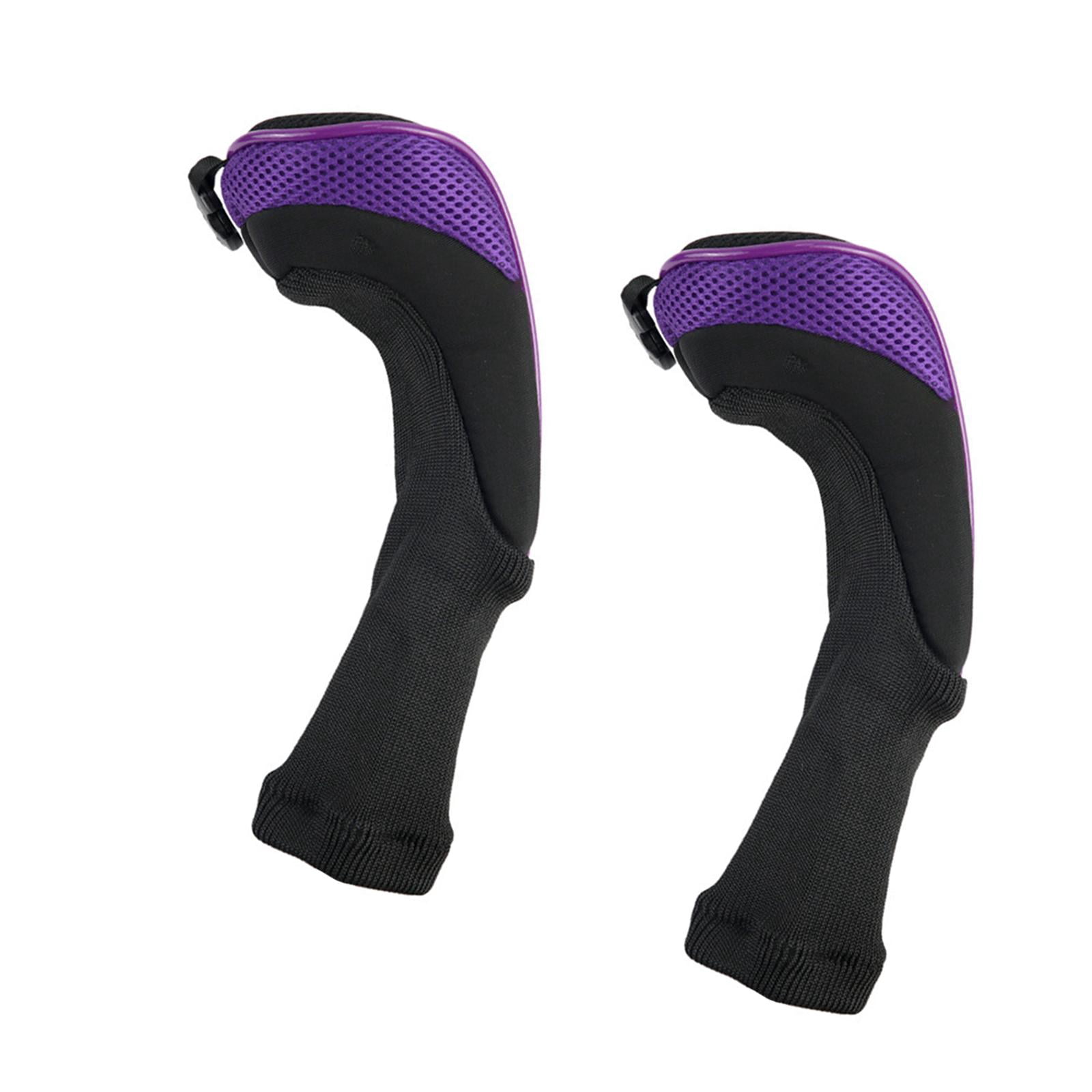 funtasica 2 Pieces Golf Hybrid Club Cover Club Headcovers Accessories Club Protector Sleeve Equipment Polyester Wear Resistant Anti Scratch Lightweight Design S Purple