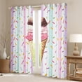 thumbnail image 2 of Homewish Ice Cream Popsicle Black Out Curtains for Boys Girls Teens,Kawaii Fast Food Curtains Pack of 2 (42x63 Each),Cartoon Geometric Stripes Bedroom Curtains,Ultra Soft Home Decor, 2 of 6