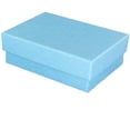 thumbnail image 2 of 888 Display - Pack of 10 Boxes of 2 1/2" x 1 7/8" x 13/16" Light Baby Blue Matte Finish Cotton Filled Jewelry Boxes, 2 of 2