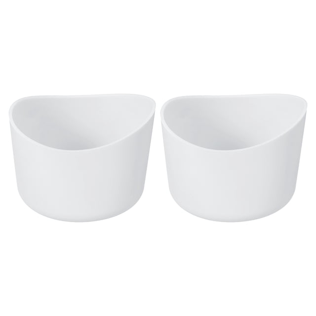 Uxcell 2pcs 6.5cm Funda Protectora de Silicona para Botellas de 12-24 oz, Funda Antideslizante de Silicona para el Fondo de Botellas, Blanca