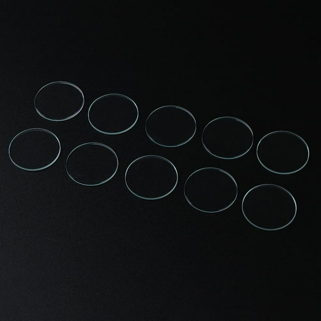 10 Pieces Diameter 16-3.3cm,, Transparent, Flat, Glass, Crystal, Thickness, 1mm 25