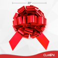 thumbnail image 2 of Claev Car Bow 23 Inch Round Giant Red Gift Bow (US Company), 2 of 7