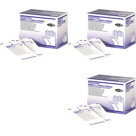 (3 pack) (3 Pack) Safeskin Nitrile Powder Free Exam Glove Sterile Medium 2/PR