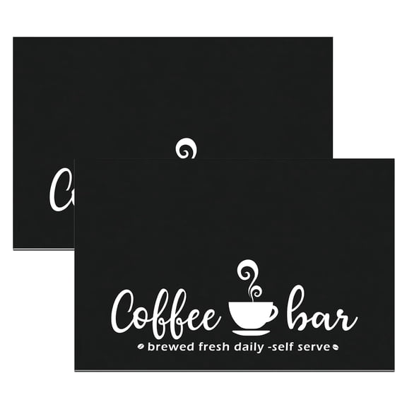 2 Pieces 16" x 24" Rubber Backed Dish Drying Mat for Counter, Absorbent & Hide Stain Coffee Bar Mat, Non Slip Under Coffee Maker Pad for Countertop Espresso Machine Station Accessories