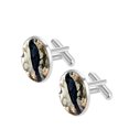 thumbnail image 2 of Crow Elegant Men's Cufflinks for Formal Attire, Crafted in Stainless Steel for Sophisticated Look, for Business Meetings and Special Occasions, 2 of 6