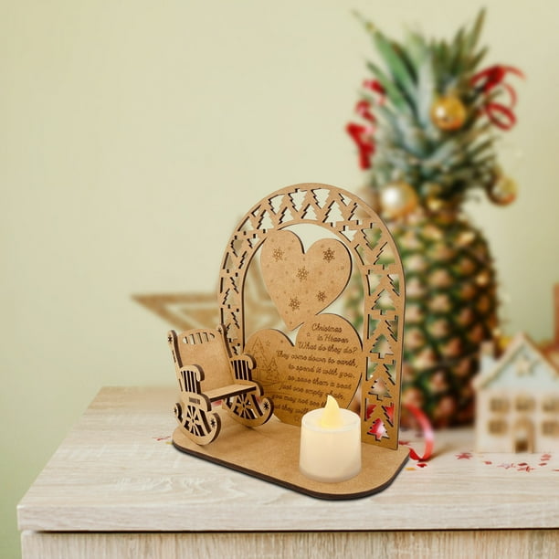 Vela Conmemorativa Navideña: Adornos de Madera Diy