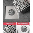 thumbnail image 4 of Square Floor Drain with Hair Catcher and Odor Block, 15x15cm, Stainless Steel Finish, 4 of 5