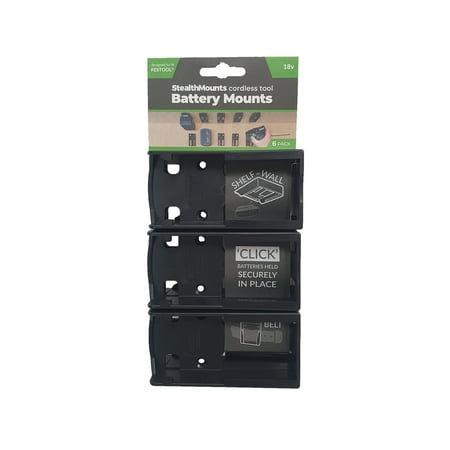 

Stealthmounts Black Battery Mount for Festool 18V Batteries 6 Pack