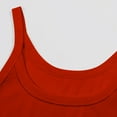 thumbnail image 6 of Women's Sleeveless Tank Top Form Fitting Scoop Neck Ribbed Knit Basic Cami Shirts Red M, 6 of 6