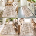 thumbnail image 4 of 2'x6' Rug Runners for Hallways Kitchen, Brown Coastal Non Slip Entryway Beside Floor Carpet Runner, Nautical Coral Starfish Shell Seahorse Ocean Washable Laundry Room Bedroom Throw Rugs Mat, 4 of 8