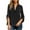 Black [New Arrivals: Mix, Match & Save], variant on Women's V Neck Casual Shirt Blouse Top with Cuffs Loose Fit Solid Color Long Sleeve Button Down Tunic for Work Office | CSEONE,Black XL
