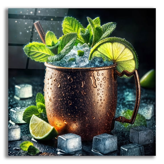 Epic Art 'Moscow Mule' by Rey Klimt Acrylic Glass Wall Art, 12" x 12"
