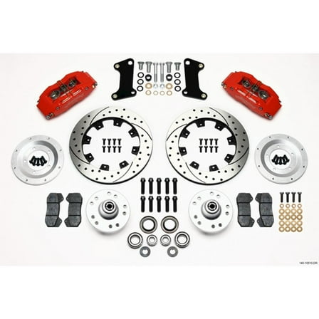Wilwood Front Disc Brake Kit Red 67-72 Camaro Nova 12.19