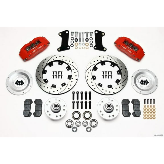 Wilwood Front Disc Brake Kit Red 67-72 Camaro Nova 12.19