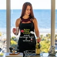 thumbnail image 2 of Funny Kitchen Apron for Women Cute with Pockets - Kiss The Cook And Bring Her A Wine, 2 of 6